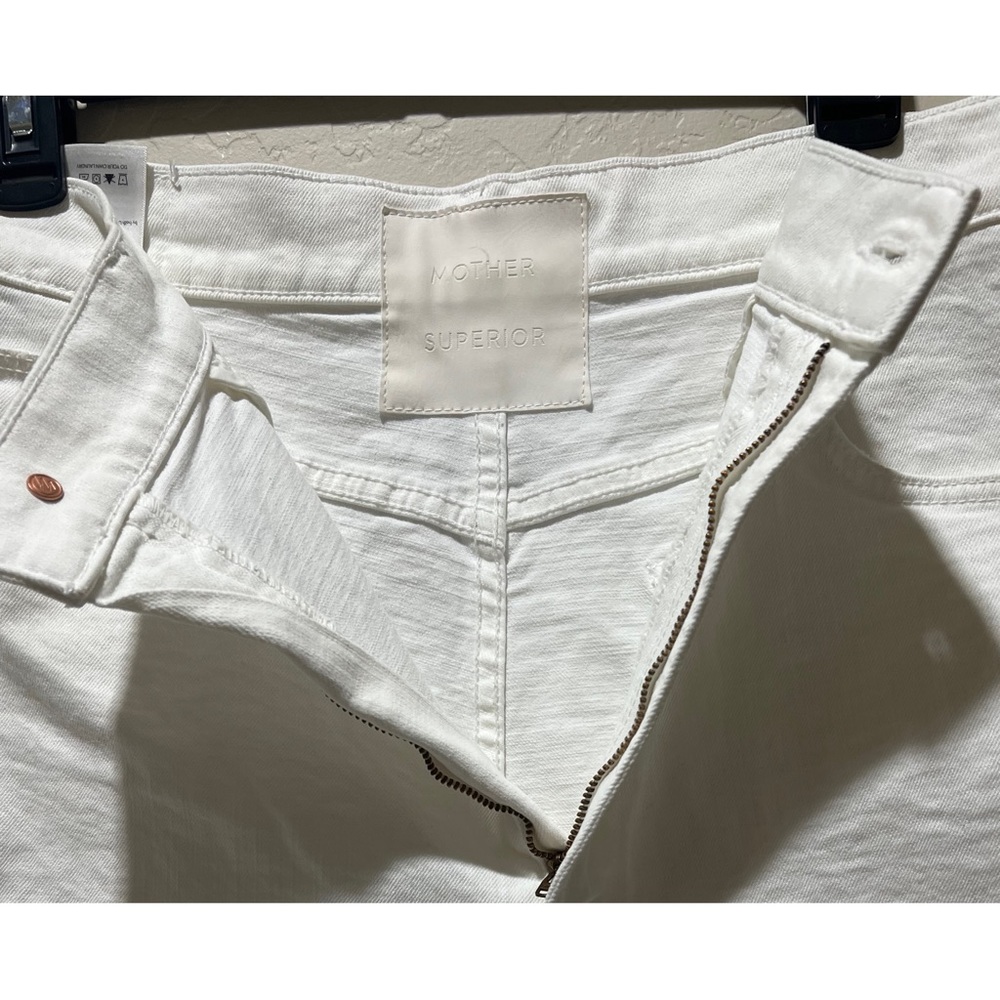 MOTHER High Waisted Tunnel Vision Cuff Fray Shorts - 32 - Picture 5 of 8